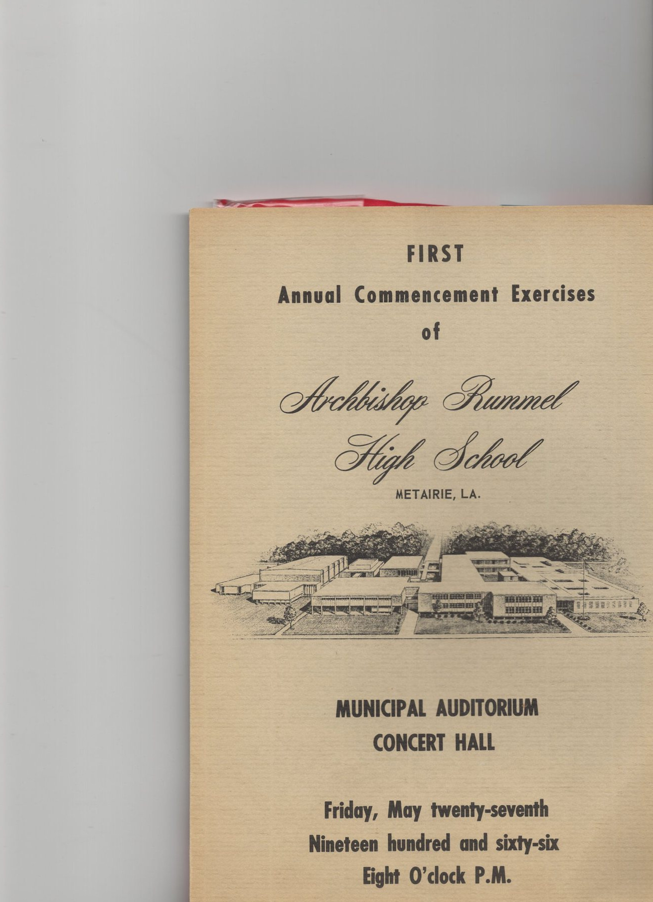 Program of the first annual commencement exercises, Municipal Auditorium, May 1966