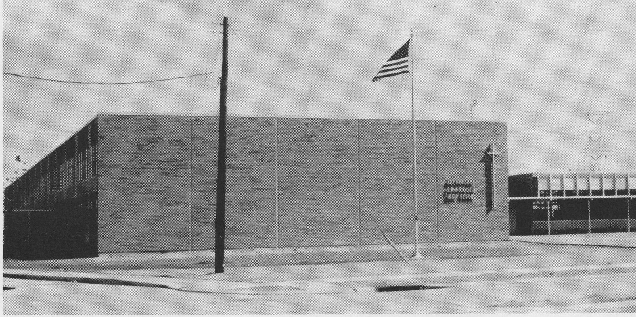 Archbishop Chapelle High School, newly completed, in 1962