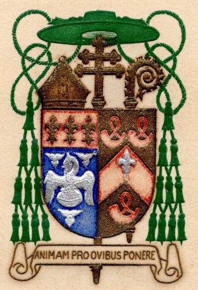 The episcopal coat of arms of Archbishop Rummel