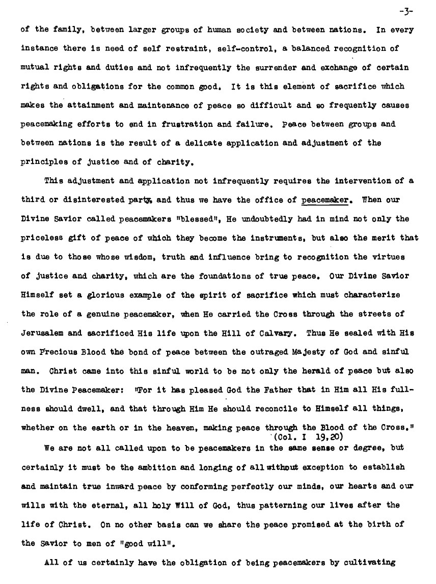Page three of the 1953 pastoral letter