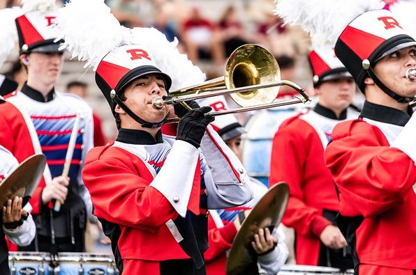 The Raider Band playing in the stands